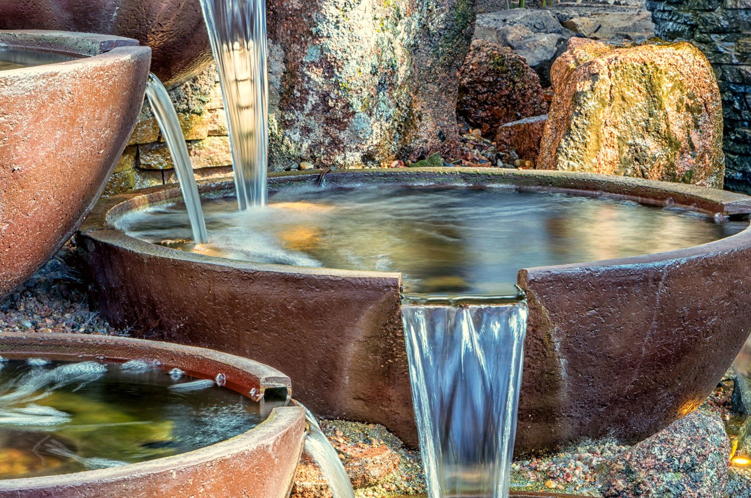 Stone Bowls Waterfall Stone Bowls Waterfall